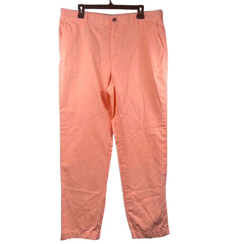 Brooks Brothers Pants Mens 36x31 Pink Clark Flat Front Straight Fit Preppy Chino